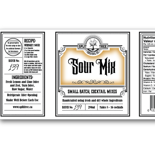 Create a custom group of labels for cocktail mixes! Design by Steve Hai