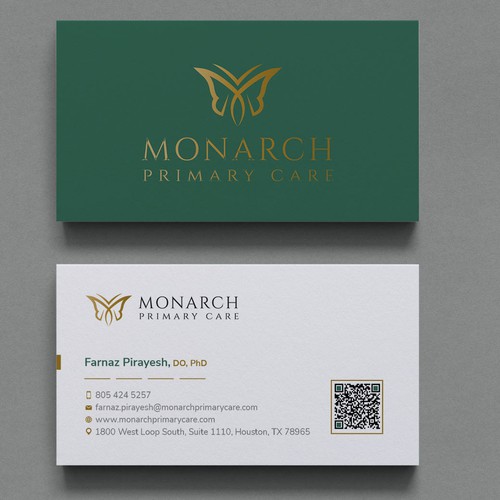 Design a classy, yet somewhat modern stunning, memorable business card for a medical clinic. No black! Please see colors Design by Xclusive16