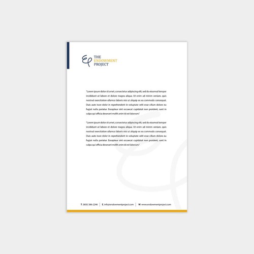 Clean, simple note design, The Endowment Project Design von Artkananta