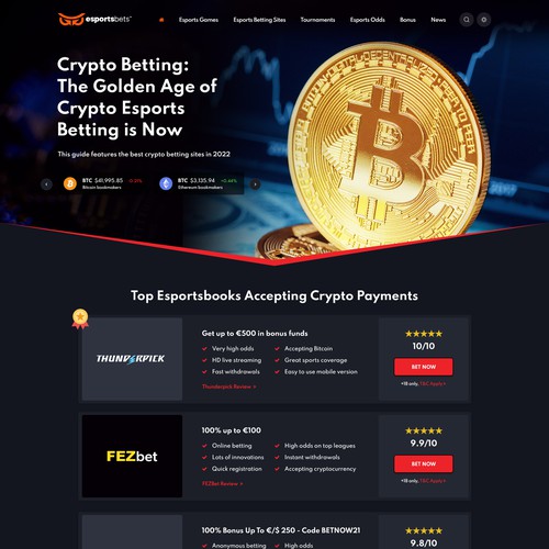 Design a new Esports betting comparison website Design von Mahant Arts