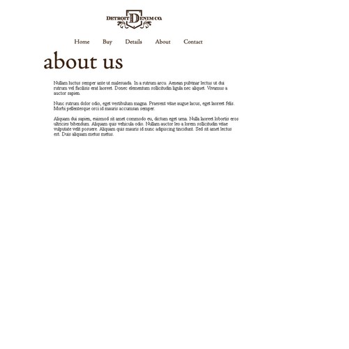 Detroit Denim Co., needs a new website design Design by DemonX