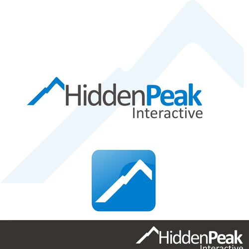 Logo for HiddenPeak Interactive Design by StarrWorks Creative