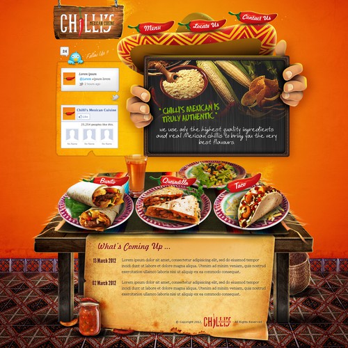 1 page design for this popular Mexican food business! Diseño de freaky