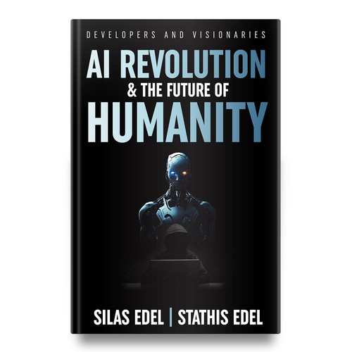 Futuristic AI Book Cover - AI vs Humans/Dark Design by kostis Pavlou