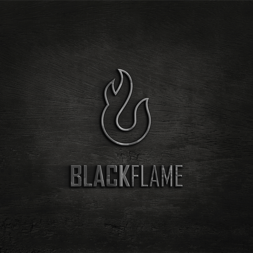 Cool, masculine Logo for company name „Black Flame” Design by Shadsign