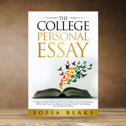 Sharp, fun, upbeat design for a book cover on writing for college applicants Design by praveen007