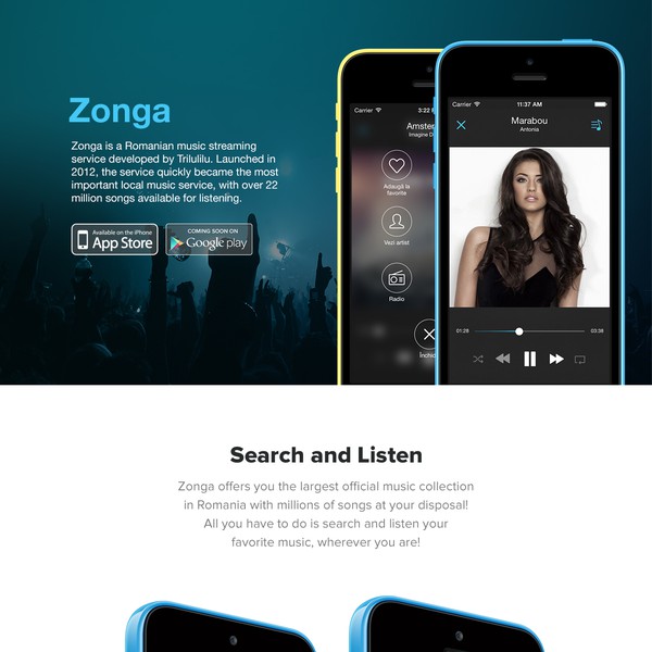 Design by sSsergiu titled "Zonga for vodafone"
