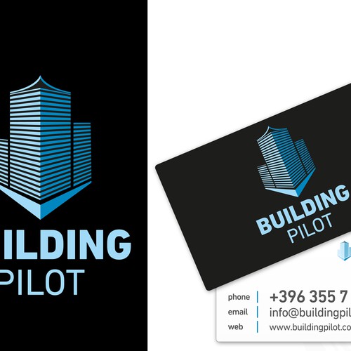 logo and business card for  Building Pilot Ontwerp door marko mijatov