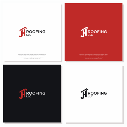Modern logo for a roofing company Design by Aksara Hati™