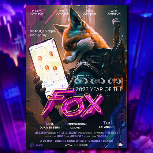 Life360 2023 Year of the Fox Poster Design by Rockinrule