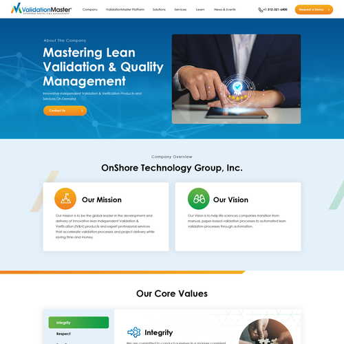 ValidationMaster Digital IV&V Website Re-Design Project Design by Obizzy