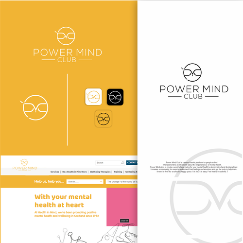 Mental Health Plattform for Millienials creating a calm and authentic online community- whimsical and minimalis Logo Design by Folkasem