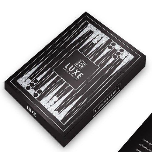 Design a box for all LUXE members cards. This card is recieved and used by all Luxe members. Design by Aleksey Osh