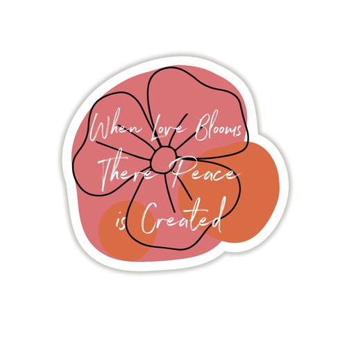 Design A Sticker That Embraces The Season and Promotes Peace Ontwerp door Dope Hope