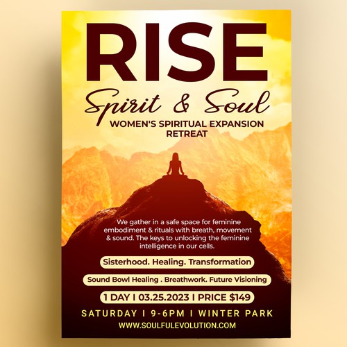 Spiritual Retreat Flyer Design by The Cloud Digital