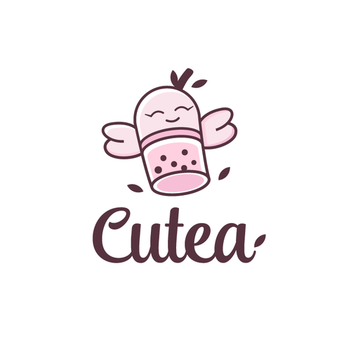 Cute and clean logo for boba/bubble tea shop! Design by AdriánKG