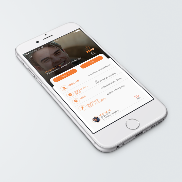 Design by deleted-1179560 titled "Mobile Design for Tennis App"