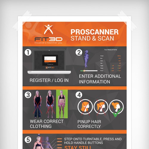 Fit3D Scan Preparation Poster Design by Revthy