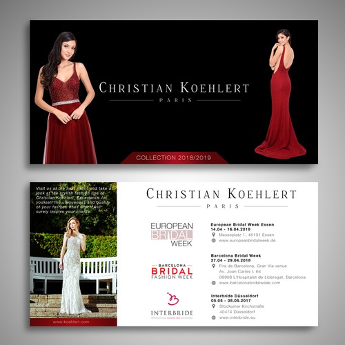 Flyer design for evening dress label needed to invite our customers to Exhibitions Design by Mr.TK