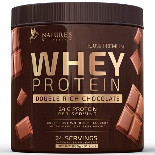 R O S H I NさんのTasty Whey Protein Chocolate Design Needed for Nature's Nutritionデザイン