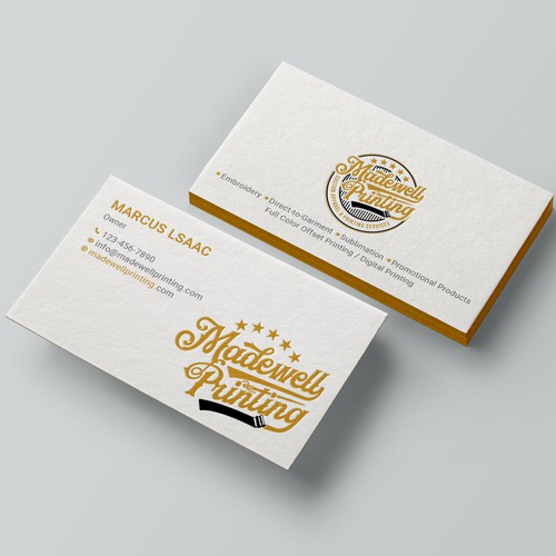 Business Card for a Custom Clothing/Product Business Design by Roni_