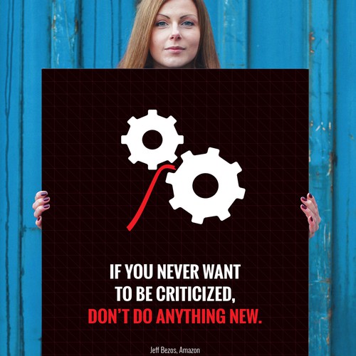 Poster "If you never want to be criticized, don't do anything new." for Startup Vitamins Design by Maximillian