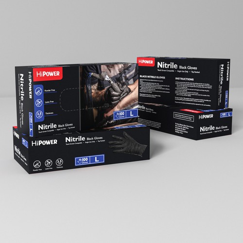 Design Retail Box for Glove Company Industrial, Sleek, Eye Catching Design by Ethos.Creative