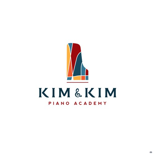 Logo to appeal adult piano students for online piano school called Kim & Kim Piano Academy Design by no noise