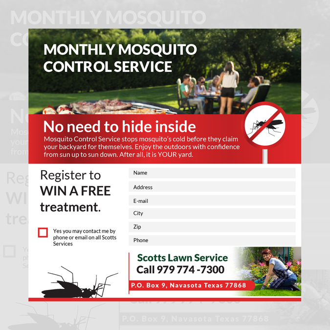 Mosquito Reqristration | Postcard, flyer or print contest