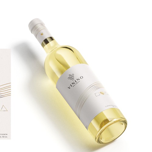 Modern label design for a house wine in a wine bar called VININO Design by furiae