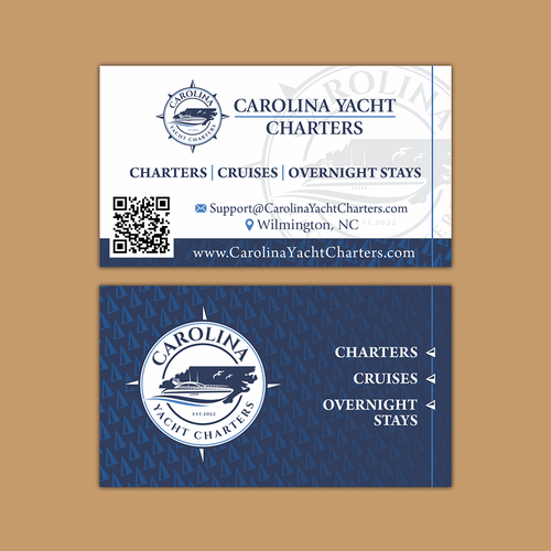 Carolina Yacht Charters Business Card Design réalisé par TypeF Design