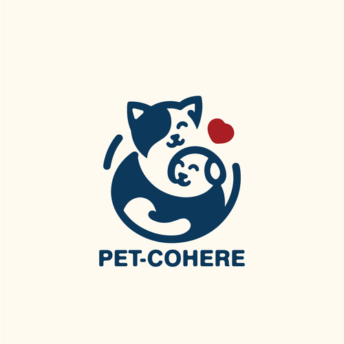 Create a Playful and Modern Logo for PET-COHERE, an E-Commerce Brand Focus on Pet Bonding. Design by desh_sign