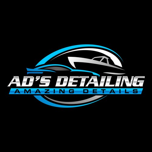 Fun & Professional Logo for established mobile car and boat detailing company Design by ⭐Biloo⭐