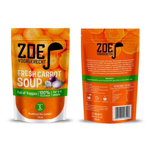 Modern / trendy soup packaging! Design by Leila Amorim