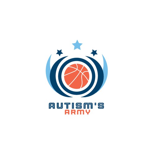 Basketball Logo for Team 'Autism's Army' - Your Winning Logo Featured on Major Sports Network Design by Pixel Storm