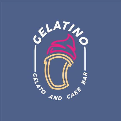 We need a creative interesting logo for gelato shop "Gelatino" Design réalisé par rocketstudio