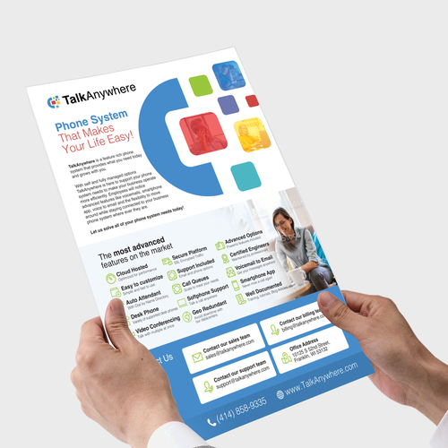 TalkAnywhere Sales Flyer Design by Adi Azudin