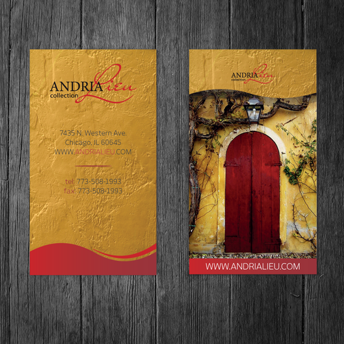 Create the next business card design for Andria Lieu デザイン by blenki