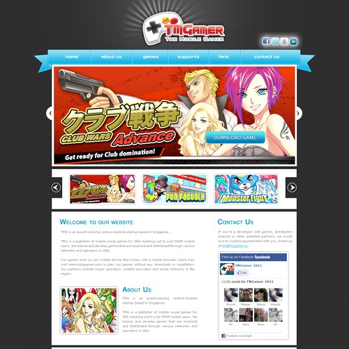 website design for TMGAMER Réalisé par ExcellenceTech