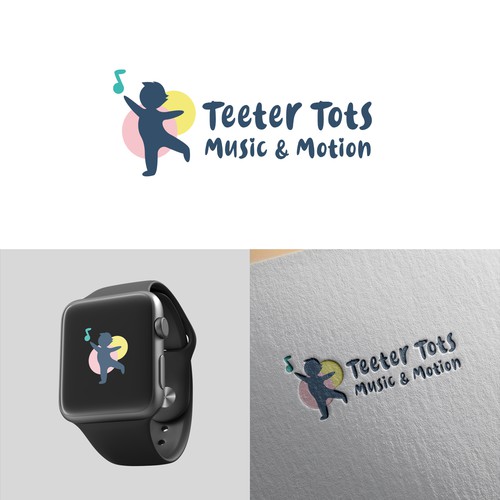 TwoPlusOneさんのTeeter Totter meets Tumbling Tots - this logo is all about play!デザイン