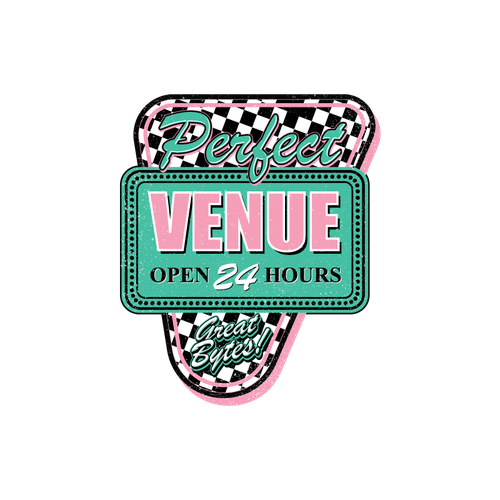 Old diner themed sticker design for restaurant & event tech startup Réalisé par Christy Z.