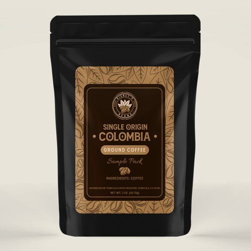 Disney's Beans First custom ground coffee product label Design by Radmilica