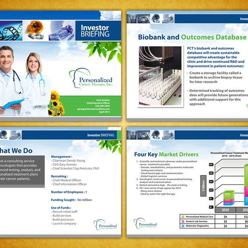 PowerPoint Presentation Design for Personalized Cancer Therapy, Inc. Design by Gohsantosa
