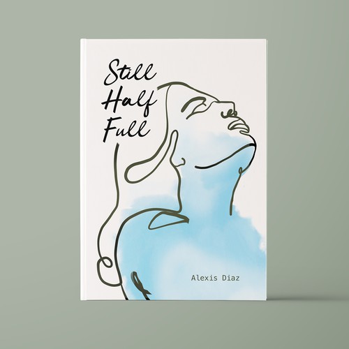 Self-Love, Positivity, healing through heartbreak Minimal Modern Poetry book cover design Design by janetatwork