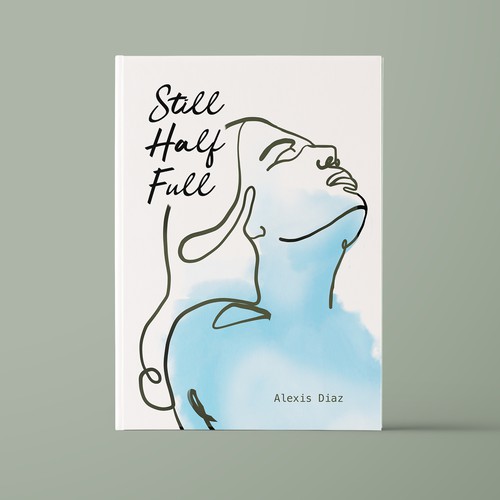 Self-Love, Positivity, healing through heartbreak Minimal Modern Poetry book cover design Diseño de janetatwork