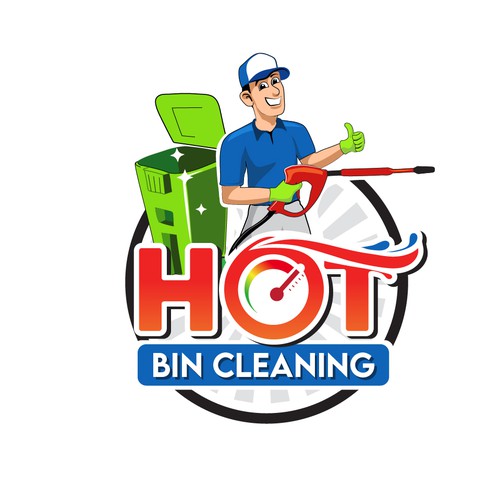 Hot Bins Cleaning - Trash Can Cleaning Design by Gula Jawa