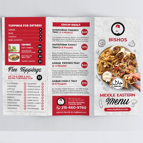 Middle Eastern Menu Design von Designbe