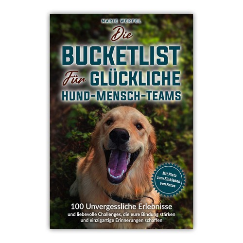 Design a harmonious, cute cover for a dog & human bucketlist Design by A_Ndesign