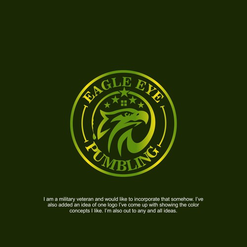 Eye catching and very marketable logo for plumbing company. The company name is Eagle Eye Plumbing Design by Simbok99Art