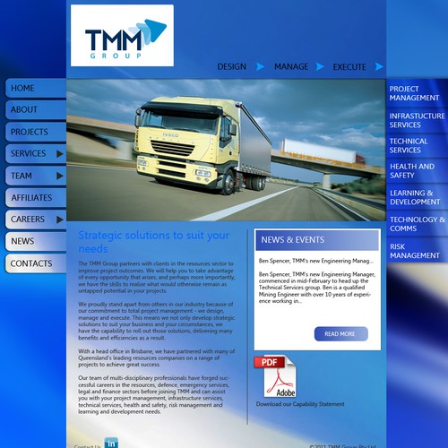 Help TMM Group Pty Ltd with a new website design Réalisé par vectorville